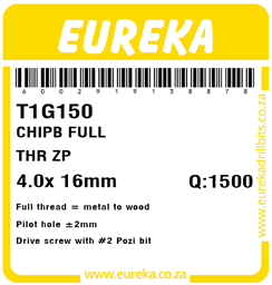 T1G150 - Chipboard Screw -T1G150_Label_T